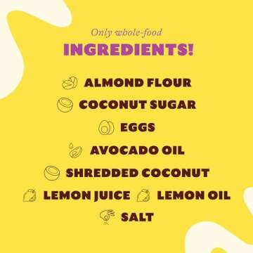 Dalci Gut Healthy Blondie, with Avocado Oil, Unrefined Coconut Sugar, Gut-Friendly Food for Adults and Kids, No Additives, Gums or Emulsifiers, Lemon Coconut, 4 Packs (32 Blondies)