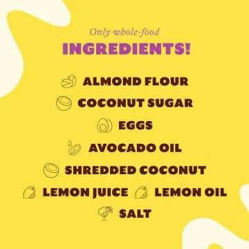 Dalci Gut Healthy Blondie, with Avocado Oil, Unrefined Coconut Sugar, Gut-Friendly Food for Adults and Kids, No Additives, Gums or Emulsifiers, Lemon Coconut, 4 Packs (32 Blondies)