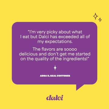 Dalci Gut Healthy Blondie, with Avocado Oil, Unrefined Coconut Sugar, Gut-Friendly Food for Adults and Kids, No Additives, Gums or Emulsifiers, Lemon Coconut, 4 Packs (32 Blondies)