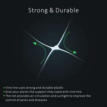 Toolazy Plastic Trellis Netting - 47''x328',Heavy-Duty Garden Netting Roll for Climbing Plants, Melons, Vegetables, and Grape Racks, Perfect for Hydroponic Gardening