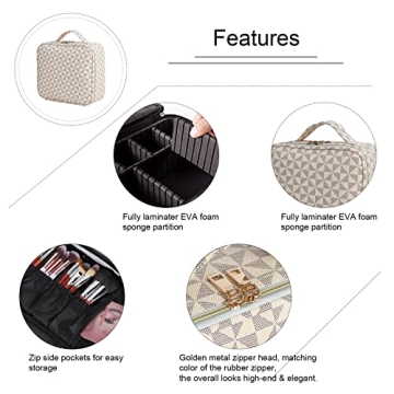 Yewamia Travel Makeup Case for Organized Cosmetics