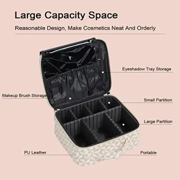 Yewamia Travel Makeup Case for Organized Cosmetics
