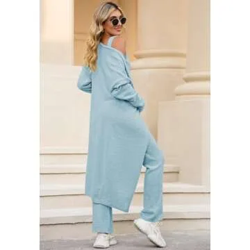 Linsery Cozy 3 Piece Winter Fluffy Loungewear Set