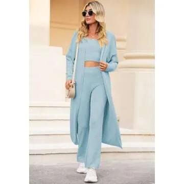 Linsery Cozy 3 Piece Winter Fluffy Loungewear Set