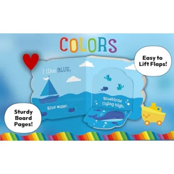 Vibrant Lift-a-Flap Book for Babies Learning Colors
