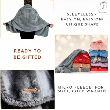 EzrAllora Fleece Poncho Blanket - Cozy & Versatile