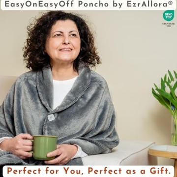 EzrAllora Fleece Poncho Blanket - Cozy & Versatile