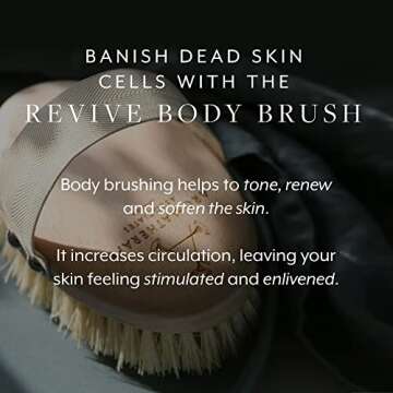 Aromatherapy Associates Revive Body Brush, Natural Dry Brush to Exfoliate Skin and Boost Circulation...