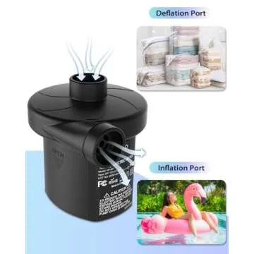 Dr.meter Air Mattress Pump with 3 Power Options