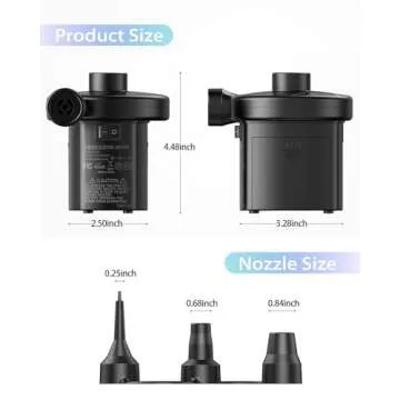 Dr.meter Air Mattress Pump with 3 Power Options