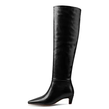 Stylish Comfort Kitten Heel Knee High Boots for Women