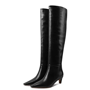 Stylish Comfort Kitten Heel Knee High Boots for Women