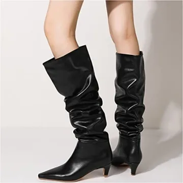 Stylish Comfort Kitten Heel Knee High Boots for Women