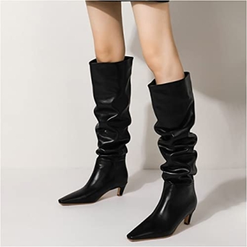 Stylish Comfort Kitten Heel Knee High Boots for Women