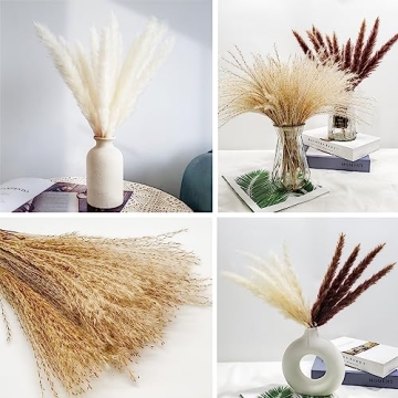 Boho Dried Pampas Grass Bouquet for Home Decor