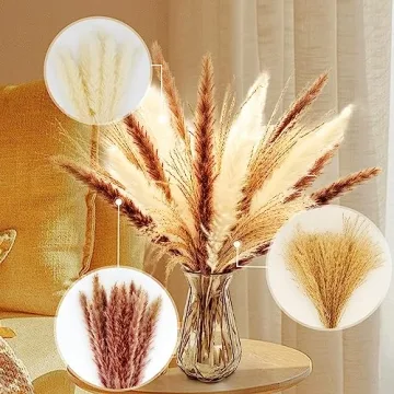 Boho Dried Pampas Grass Bouquet for Home Decor