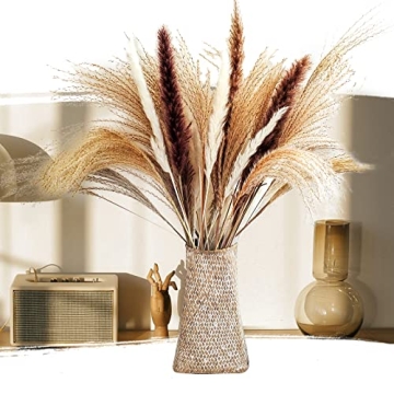 Boho Dried Pampas Grass Bouquet for Home Decor