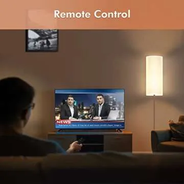 Karjoefar Floor Lamp for Living Room, Modern lamp with Remote Control and Stepless Dimmable Bulb, Standing Tall Room Bedroom Office
