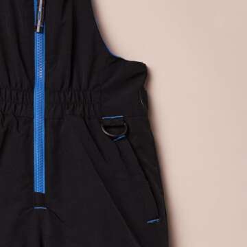 Amazon Essentials Boys' Water-Resistant Snow Bib, Black, X-Small