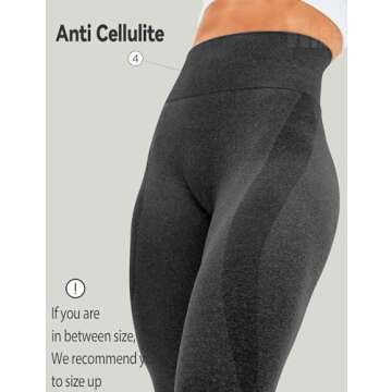 HIGORUN Women's High Waist Seamless Leggings in Gray