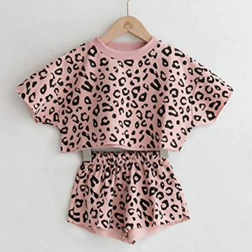 Toddler Baby Girls Leopard Print Summer Clothes Set