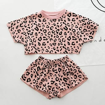 Toddler Baby Girls Leopard Print Summer Clothes Set