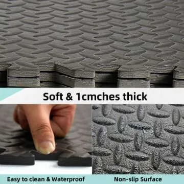 Febyyer Interlocking Foam Floor Mat for Gym and Home Use