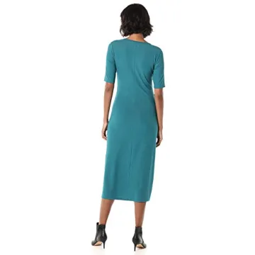The Drop Women's Angela Fitted Midi Dress - Chic & Versatile