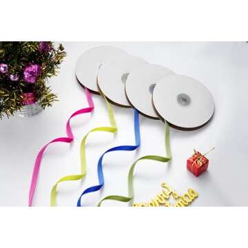 ZIRURUTON Velvet Ribbon Decorations for Christmas Tree DIY Crafts, Vintage Xmas Hot Pink Ribbons for Wedding Hair Bows Flower Home Garland Decor 3/8'' x 10 Yards x 1 Roll