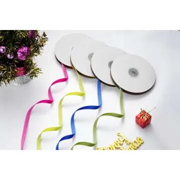 ZIRURUTON Velvet Ribbon Decorations for Christmas Tree DIY Crafts, Vintage Xmas Hot Pink Ribbons for Wedding Hair Bows Flower Home Garland Decor 3/8'' x 10 Yards x 1 Roll