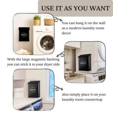 Stylish MONJITA Magnetic Lint Bin for Efficient Laundry Organization