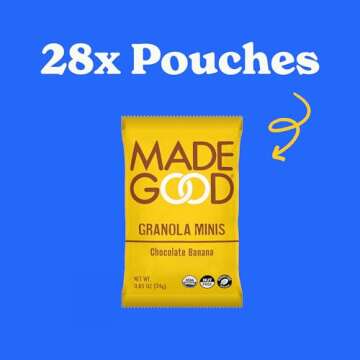 MadeGood Chocolate Banana Granola Minis - 28 Individual Organic Snacks