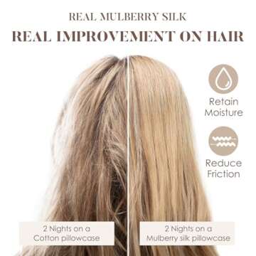 LULUSILK Silvergrey Silk Pillowcase for Hair and Skin, Mulberry Silk Pillow Case with Zipper Closure, Standard Size, Pack of 1