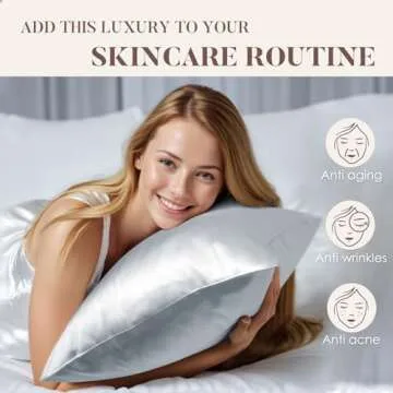 LULUSILK Silvergrey Silk Pillowcase for Hair and Skin, Mulberry Silk Pillow Case with Zipper Closure, Standard Size, Pack of 1