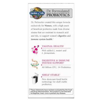 Garden of Life Dr. Formulated Women's Daily Care 30 Capsules 40 Billion CFU 16 Strains Vaginal Health, Immune Health, Digestive Health