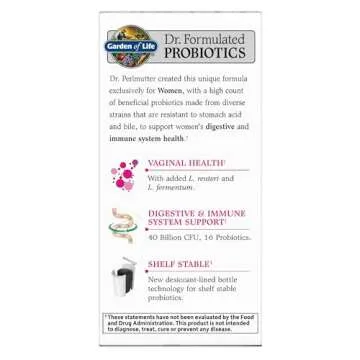 Garden of Life Dr. Formulated Women's Daily Care 30 Capsules 40 Billion CFU 16 Strains Vaginal Health, Immune Health, Digestive Health