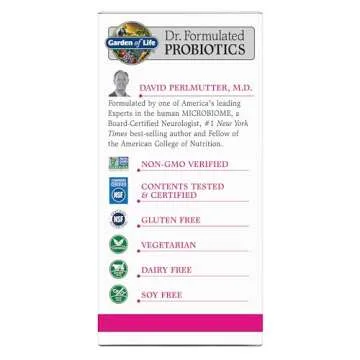 Garden of Life Dr. Formulated Women's Daily Care 30 Capsules 40 Billion CFU 16 Strains Vaginal Health, Immune Health, Digestive Health