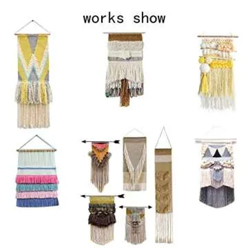 MIKIMIQI Wooden Multi-Craft Weaving Loom Large Frame 9.85 x 15.75 x 1.3inches to Handcraft for Kids