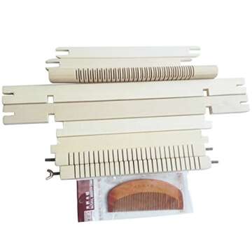 MIKIMIQI Wooden Multi-Craft Weaving Loom Large Frame 9.85 x 15.75 x 1.3inches to Handcraft for Kids