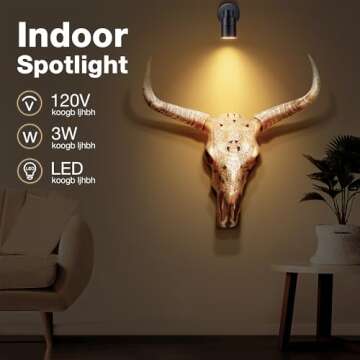 SUNVIE LED Spotlights Indoor - 3W Accent Lighting, 2 Pack