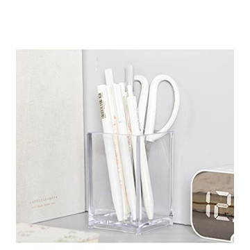 2 Pack Clear Acrylic Pen Holder for Desk Accessories