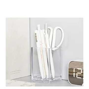 2 Pack Clear Acrylic Pen Holder for Desk Accessories
