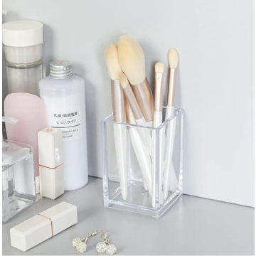 2 Pack Clear Acrylic Pen Holder for Desk Accessories