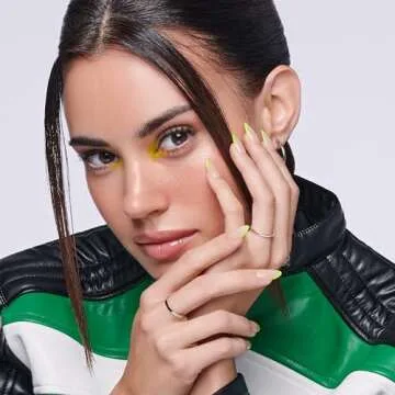 KISS Acrylic French Press-On Nails, Light Neon Yellow