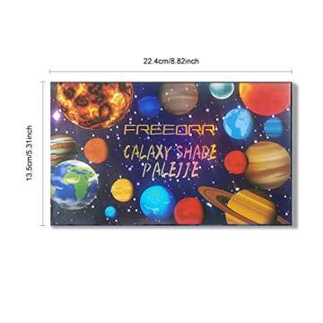 FREEORR 18 Colors Galaxy Eyeshadow Palette, Glitter Eyeshadow Makeup Multi Reflective Shimmer/Glitter Matte Bake Pressed Pearly High-pigmented Colorful Eye-Shadow Makeup Palette