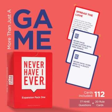 Never Have I Ever Card Game - Expansion Pack One, The Ultimate Adult Party Game Starter Pack, Spice ...