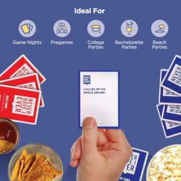 Never Have I Ever Card Game - Expansion Pack One, The Ultimate Adult Party Game Starter Pack, Spice Up Your Next Game Night, Pregame, or Icebreaker, Includes Wild and Hilarious Prompts, Ages 17+