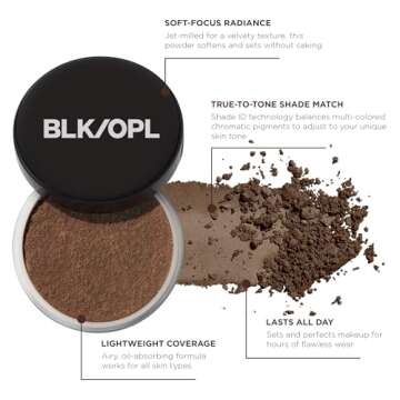 BLK/OPL TRUE COLOR Soft Velvet Finishing Powder, Dark — Hypoallergenic and Cruelty-Free