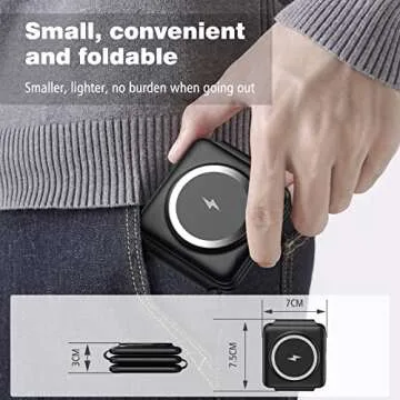 Magnetic Wireless Charger for iPhone: Fodable 3 in 1 Charging Station for Multiple Apple Devices - T...