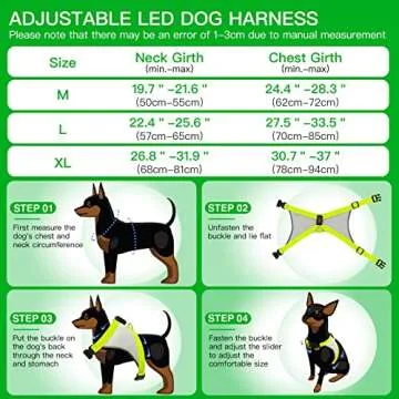 ChalkLit Light Up Dog Harness - Safety & Comfort